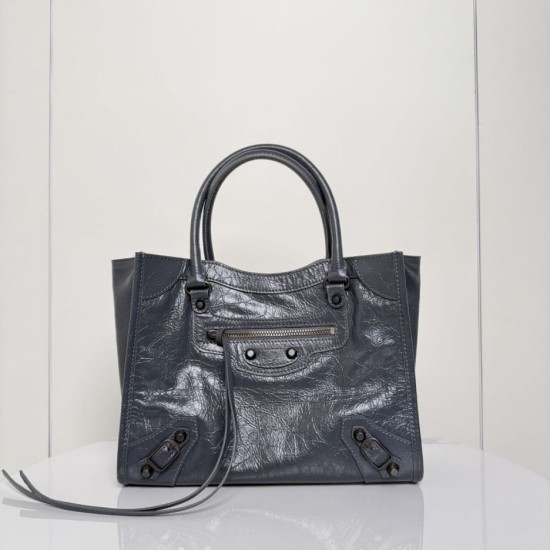 Replica Borsa tote verticale piccola Balenciaga Le City Giallo Imitazioni Outlet Online Italia