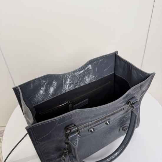 Replica Borsa tote verticale piccola Balenciaga Le City Giallo Imitazioni Outlet Online Italia