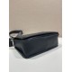 Replica Borsa a tracolla strutturata Prada nera Imitazioni Outlet Online Italia