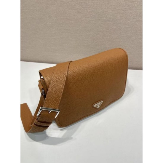 Replica Borsa a tracolla strutturata Prada marrone Imitazioni Outlet Online Italia