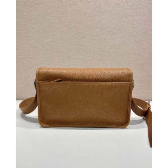 Replica Borsa a tracolla strutturata Prada marrone Imitazioni Outlet Online Italia