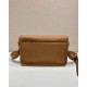 Replica Borsa a tracolla strutturata Prada marrone Imitazioni Outlet Online Italia