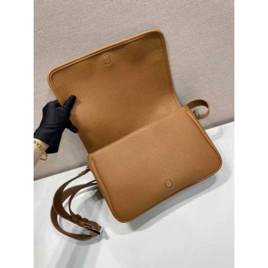 Replica Borsa a tracolla strutturata Prada marrone Imitazioni Outlet Online Italia