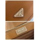 Replica Borsa a tracolla strutturata Prada marrone Imitazioni Outlet Online Italia