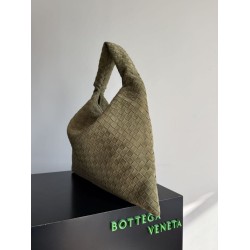 Replica Borsa a tracolla Bottega Veneta Large Hop in camoscio intrecciato verde oliva Imitazioni Outlet Online Italia