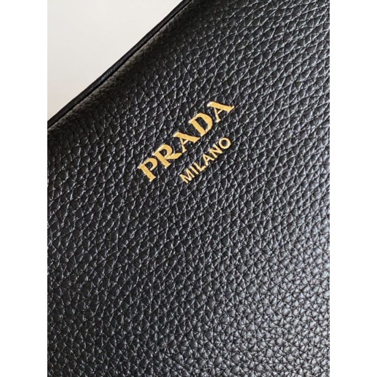 Replica Borsa a mano Prada Media 1BB149 Nero Imitazioni Outlet Online Italia