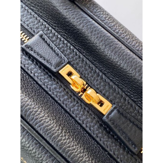 Replica Borsa a mano Prada Media 1BB149 Nero Imitazioni Outlet Online Italia
