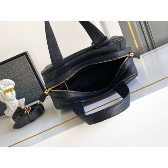 Replica Borsa a mano Prada Media 1BB149 Nero Imitazioni Outlet Online Italia