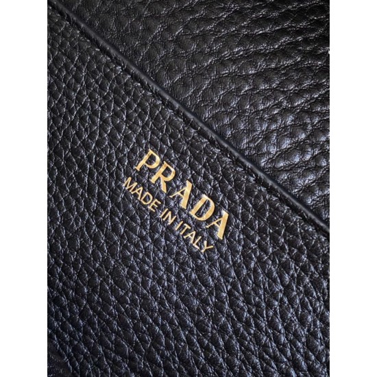 Replica Borsa a mano Prada Media 1BB149 Nero Imitazioni Outlet Online Italia