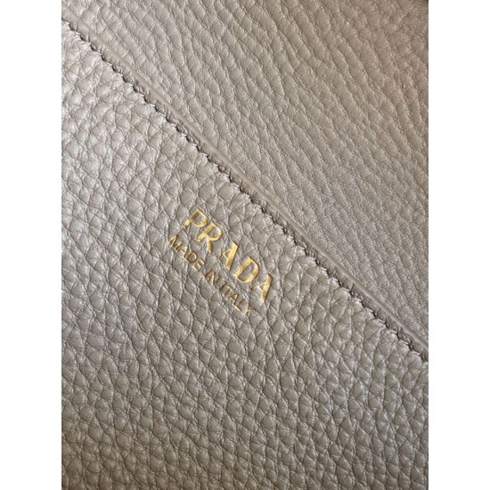 Replica Borsa a mano Prada Media 1BB149 Grigio Imitazioni Outlet Online Italia