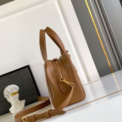 Replica Borsa a mano Prada Media 1BB149 Giallo Imitazioni Outlet Online Italia