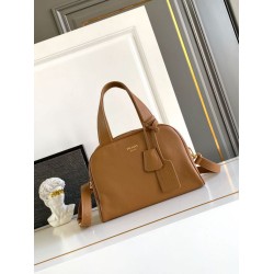 Replica Borsa a mano Prada Media 1BB149 Giallo Imitazioni Outlet Online Italia