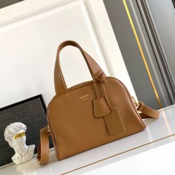 Replica Borsa a mano Prada Media 1BB149 Giallo Imitazioni Outlet Online Italia