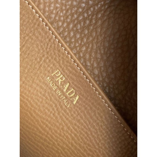 Replica Borsa a mano Prada Media 1BB149 Giallo Imitazioni Outlet Online Italia