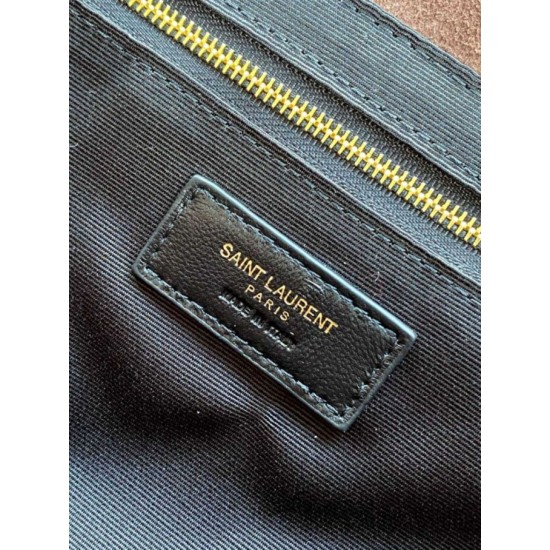 Premio Replica Borsa tote YSL Saint Laurent Icare scamosciata marrone Imitazione Outlet