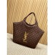Premio Replica Borsa tote YSL Saint Laurent Icare scamosciata marrone Imitazione Outlet