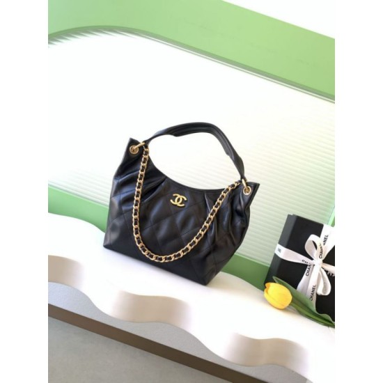 Premio Replica Borsa hobo Chanel 26C Hippie AS5970 nera Imitazione Outlet