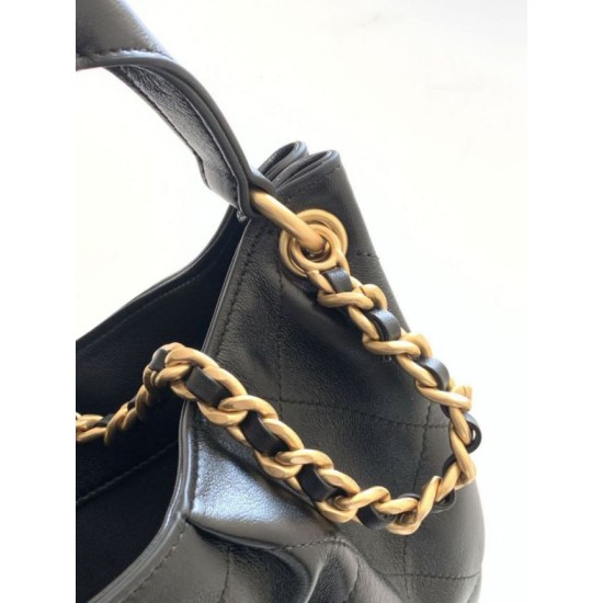 Premio Replica Borsa hobo Chanel 26C Hippie AS5970 nera Imitazione Outlet