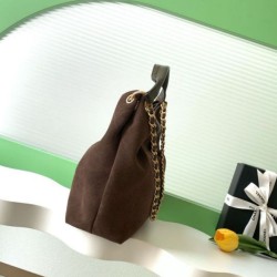 Premio Replica Borsa Chanel 26C Dumpling Hobo AS5978 scamosciata Caffè Imitazione Outlet