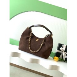 Premio Replica Borsa Chanel 26C Dumpling Hobo AS5978 scamosciata Caffè Imitazione Outlet