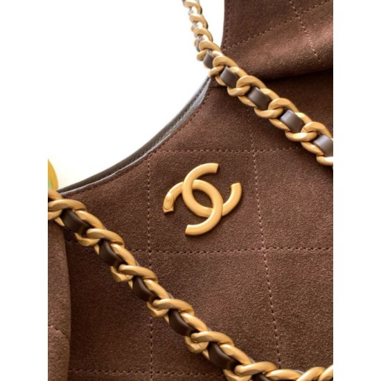 Premio Replica Borsa Chanel 26C Dumpling Hobo AS5978 scamosciata Caffè Imitazione Outlet