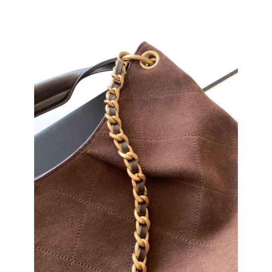 Premio Replica Borsa Chanel 26C Dumpling Hobo AS5978 scamosciata Caffè Imitazione Outlet