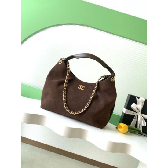 Premio Replica Borsa Chanel 26C Dumpling Hobo AS5978 scamosciata Caffè Imitazione Outlet