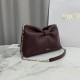 Premio Replica Borsa a tracolla Dior Bow piccola/media con finitura oro Caffè Imitazione Outlet