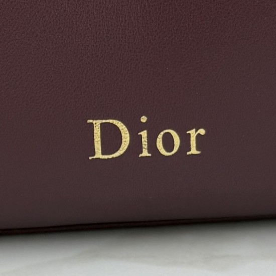 Premio Replica Borsa a tracolla Dior Bow piccola/media con finitura oro Caffè Imitazione Outlet