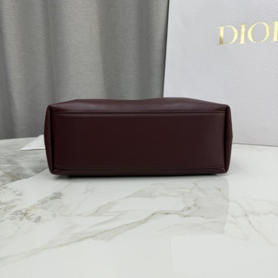 Premio Replica Borsa a tracolla Dior Bow piccola/media con finitura oro Caffè Imitazione Outlet