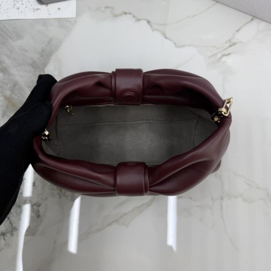 Premio Replica Borsa a tracolla Dior Bow piccola/media con finitura oro Caffè Imitazione Outlet