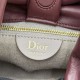 Premio Replica Borsa a tracolla Dior Bow piccola/media con finitura oro Caffè Imitazione Outlet