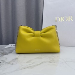 Qualità originale Repliche Borsa a tracolla Dior Bow piccola/media con finitura oro Giallo False Online Premio Replica Borsa a tracolla Dior Bow piccola/media con finitura oro Giallo Imitazione Outlet
