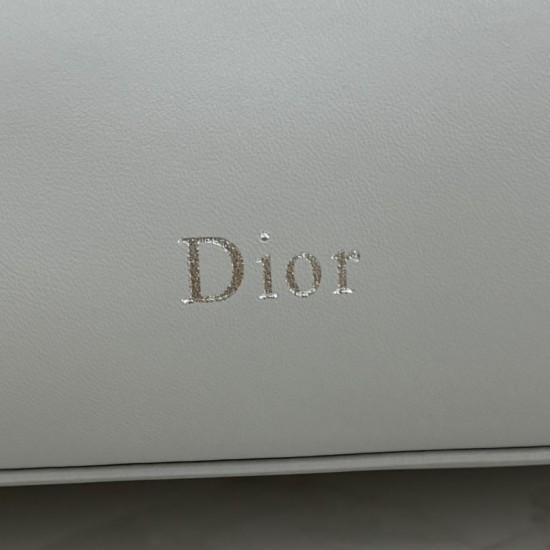 Premio Replica Borsa a tracolla Dior Bow piccola/media con finitura oro Grigio Imitazione Outlet