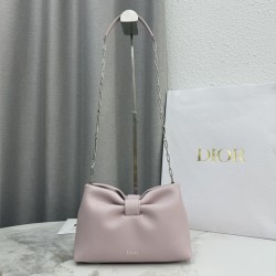 Premio Replica Borsa a tracolla Dior Bow piccola/media con finitura oro Rosa Imitazione Outlet