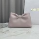Premio Replica Borsa a tracolla Dior Bow piccola/media con finitura oro Rosa Imitazione Outlet