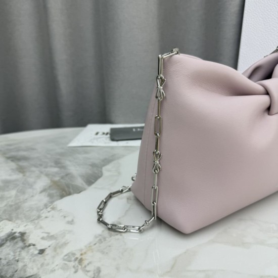 Premio Replica Borsa a tracolla Dior Bow piccola/media con finitura oro Rosa Imitazione Outlet