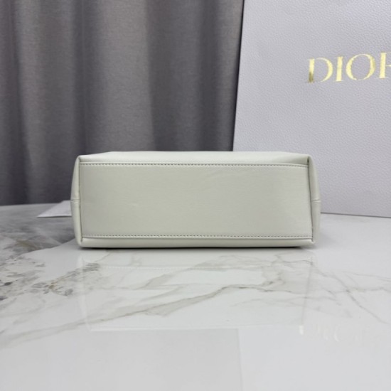 Premio Replica Borsa a tracolla Dior Bow piccola/media con finitura oro Beige Imitazione Outlet