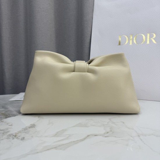 Premio Replica Borsa a tracolla Dior Bow piccola/media Acciaio inossidabile Beige chiaro Imitazione Outlet