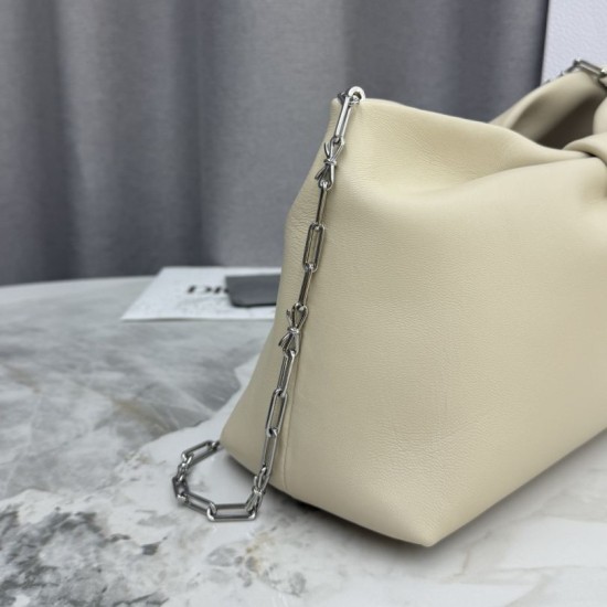 Premio Replica Borsa a tracolla Dior Bow piccola/media Acciaio inossidabile Beige chiaro Imitazione Outlet