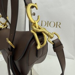 Premio Replica Borsa Saddle Dior pelle di vitello martellata marrone Imitazione Outlet