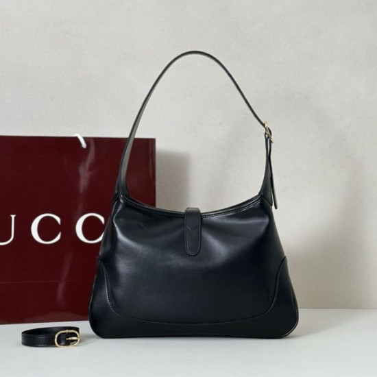Premio Replica Borsa a tracolla media Gucci Jackie 1961 863136 Nero Imitazione Outlet