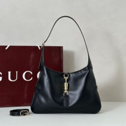 Premio Replica Borsa a tracolla media Gucci Jackie 1961 863136 Nero Imitazione Outlet