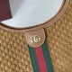 Premio Replica Borsa tote Gucci Giglio grande scamosciata GG 853971 marrone Imitazione Outlet