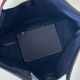 Premio Replica Borsa tote Gucci Giglio grande scamosciata GG 853971 Blu Imitazione Outlet