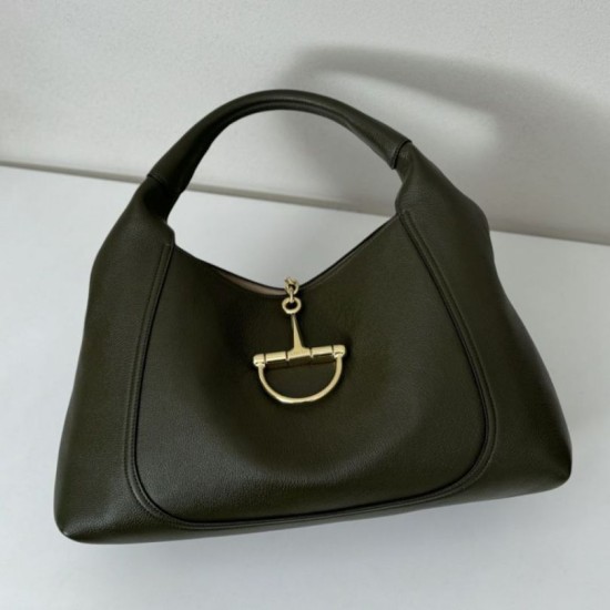 Premio Replica Gucci 837466 Borsa a tracolla maxi Softbit verde muschio Imitazione Outlet