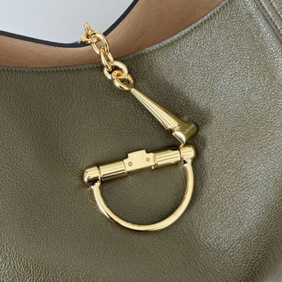 Premio Replica Gucci 837466 Borsa a tracolla maxi Softbit verde muschio Imitazione Outlet