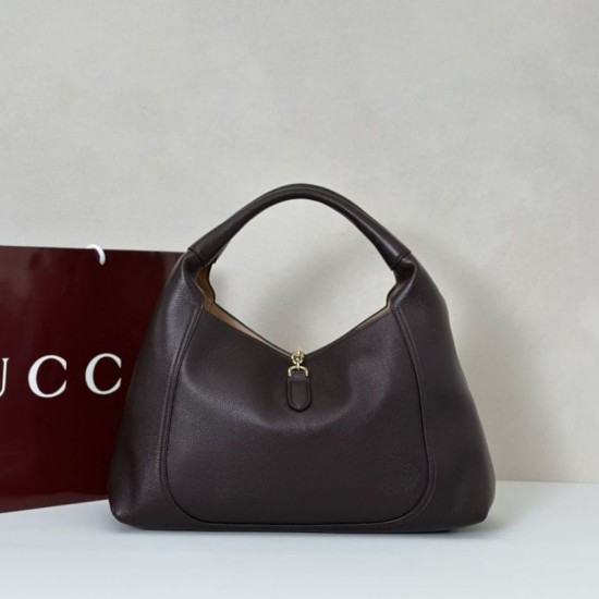 Premio Replica Gucci 837466 Borsa a tracolla maxi Softbit Marrone scuro Imitazione Outlet