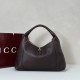 Premio Replica Gucci 837466 Borsa a tracolla maxi Softbit Marrone scuro Imitazione Outlet