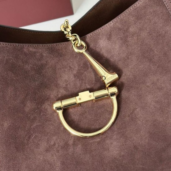 Qualità originale Repliche Gucci 837466 Borsa a tracolla maxi Softbit Marrone scamosciato False Online Premio Replica Gucci 837466 Borsa a tracolla maxi Softbit Marrone scamosciato Imitazione Outlet